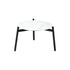 Livsip 3PCS Outdoor Patio Set 50cm White Table Cushioned Armchairs