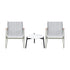 Livsip 3PCS Outdoor Bistro Set 50cm Coffee Table Textilene Patio Chair