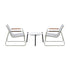Livsip 3PCS Outdoor Bistro Set 50cm Coffee Table Textilene Patio Chair