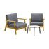 Livsip 3PCS Outdoor Lounge Set 50cm White Coffee Side Table