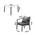 Livsip 4 Seater Outdoor Patio Set White 70cm Coffee Table Grey Chair