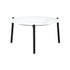 Livsip 4 Seater Outdoor Patio Set White 70cm Coffee Table Natural Chair