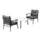 Livsip Outdoor Patio Set 70cm Table with 2 Armchairs
