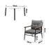Livsip Outdoor Patio Set 70cm Table with 2 Armchairs