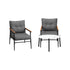 Livsip Outdoor Patio Set 70cm Table with 2 Armchairs