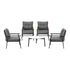 Livsip Outdoor Patio Set 5 Piece Bistro Lounge Set 70cm Table