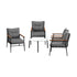 Livsip Outdoor Patio Set 5 Piece Bistro Lounge Set 70cm Table