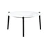 5PCS Outdoor Lounge Set White 70cm Coffee Table with 4 Chairs