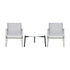Livsip 3PCS Outdoor Bistro Set Patio Chair 70cm White Table Textilene