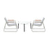 Livsip 3PCS Outdoor Bistro Set Patio Chair 70cm White Table Textilene