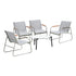 Livsip Outdoor Patio Set 4x Chairs and 70cm Coffee Table