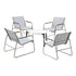 Livsip Outdoor Patio Set 4x Chairs and 70cm Coffee Table