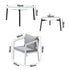 6PCS Outdoor Patio Set White 70cm Coffee Table Set White Chairs