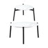 6PCS Outdoor Patio Set White 70cm Coffee Table Set White Chairs