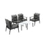 Livsip Outdoor Patio Set 2pc White Marble Table Sets 4pc Rattan Chairs