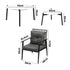 Livsip Outdoor Patio Set 2pc White Marble Table Sets 4pc Rattan Chairs