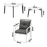 Livsip 6pc Outdoor Lounge Sets White Round Tables 4pc Rattan Chairs