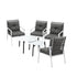 Livsip 6pc Outdoor Lounge Sets White Round Tables 4pc Rattan Chairs