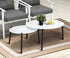 Livsip 6pc Outdoor Lounge Sets White Round Tables 4pc Rattan Chairs