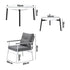 Livsip 6 Piece Outdoor Patio Set White Table Set White Armchairs