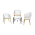 6PCS Outdoor Patio Set White Table Sets Polyester Chair Rope