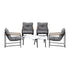 Livsip 6PC Outdoor Patio Set Round White Marble Table Sets with Chairs