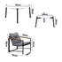 Livsip 6PC Outdoor Patio Set Round White Marble Table Sets with Chairs