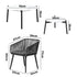 Livsip 6PC Outdoor Patio Set 2 Coffee Table with Grey Chairs