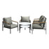 6PCS Outdoor Lounge Set White 50/70cm Coffee Table Chairs