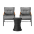 Livsip Outdoor Lounge Setting Ice Bucket Black Table 2 Seater