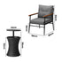 Livsip Outdoor Lounge Setting Ice Bucket Black Table 2 Seater