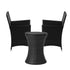 Outdoor Patio Set Ice Bucket Table Black Bistro Setting 3pcs