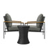 Outdoor Patio Set Ice Bucket Black Adjustable Table Sofa Set 3pcs