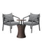 Livsip Outdoor Patio Set Ice Bucket Brown Table Bistro Setting 3pcs