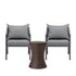 Livsip Outdoor Patio Set Ice Bucket Brown Table Bistro Setting 3pcs