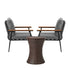 Livsip Outdoor Lounge Setting Ice Bucket Brown Table 2 Seater
