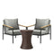 Outdoor Patio Set Ice Bucket Brown Table Sofa Setting 3pcs