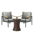 Outdoor Patio Set Ice Bucket Brown Table Sofa Setting 3pcs