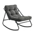 Livsip Outdoor Rocking Chair Garden Patio Lounge Textilene Grey