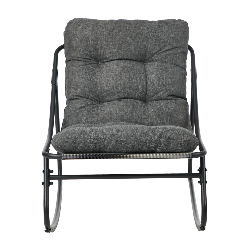Livsip Outdoor Rocking Chair Garden Patio Lounge Textilene Grey