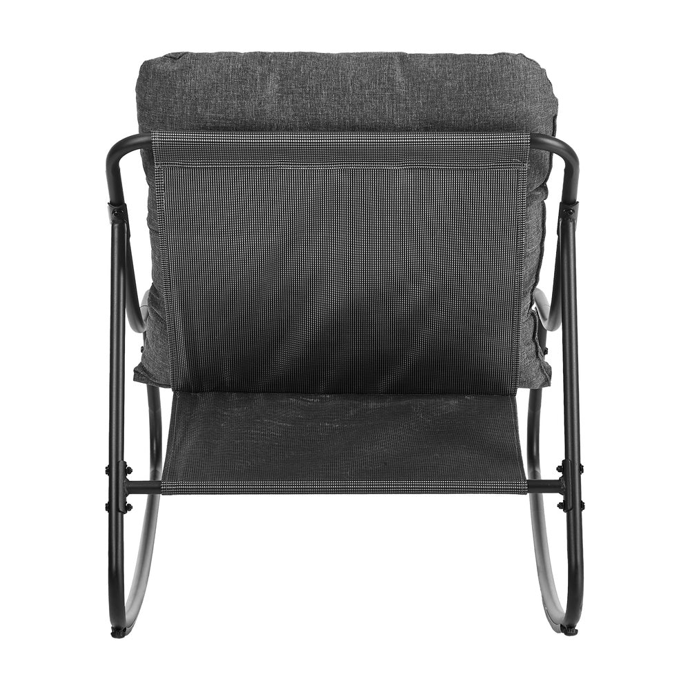 Livsip Outdoor Rocking Chair Garden Patio Lounge Textilene Grey