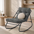 Livsip Outdoor Rocking Chair Garden Patio Lounge Textilene Grey