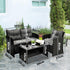 Outdoor Patio Set 4Piece Wicker Sofa Chair Table