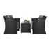 Outdoor Patio Set 4Piece Wicker Sofa Chair Table