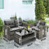 Outdoor Patio Set Wicker Table&Chairs 4 Piece