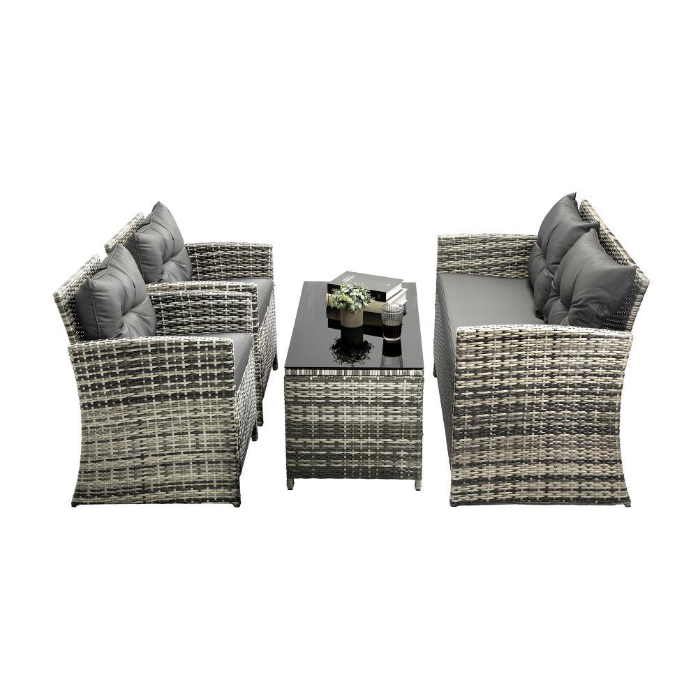 Outdoor Patio Set Wicker Table&Chairs 4 Piece