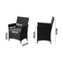 2X Outdoor Patio Chairs Rattan Black