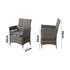 2X Outdoor Patio Chairs Rattan Grey