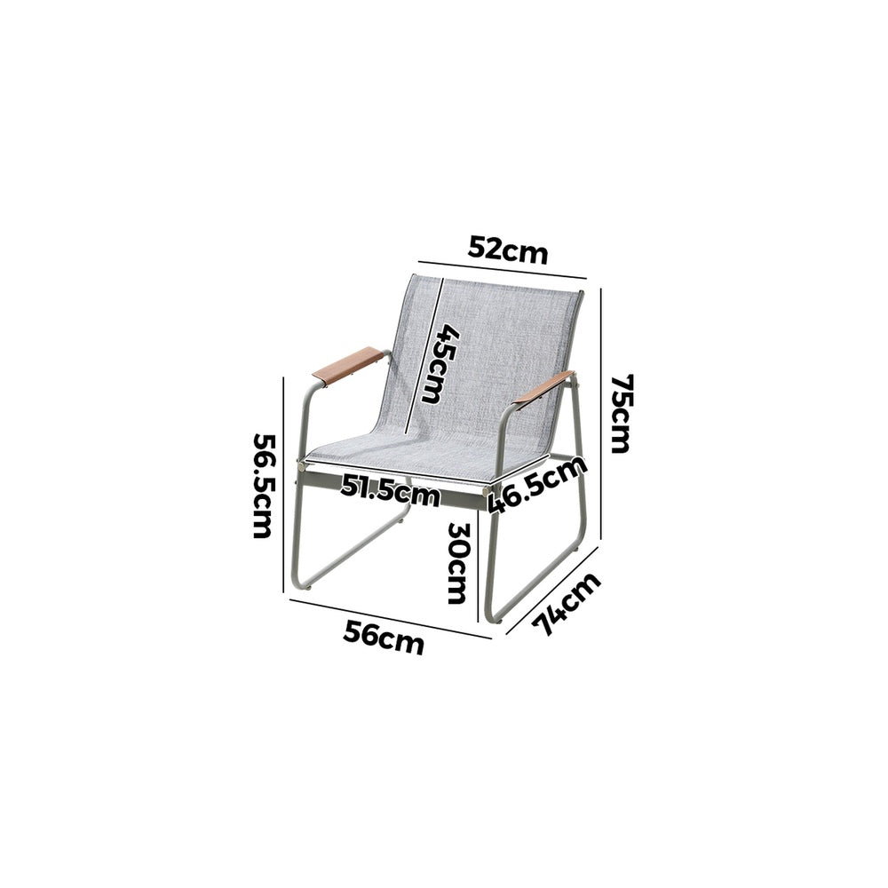 Livsip 2PCS Outdoor Patio Armchair Textilene