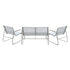 Livsip 4 Seater Outdoor Lounge Patio Set Bench Textilene Sofa